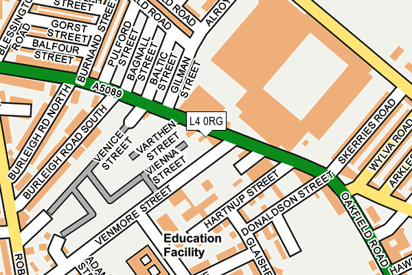 L4 0RG map - OS OpenMap – Local (Ordnance Survey)