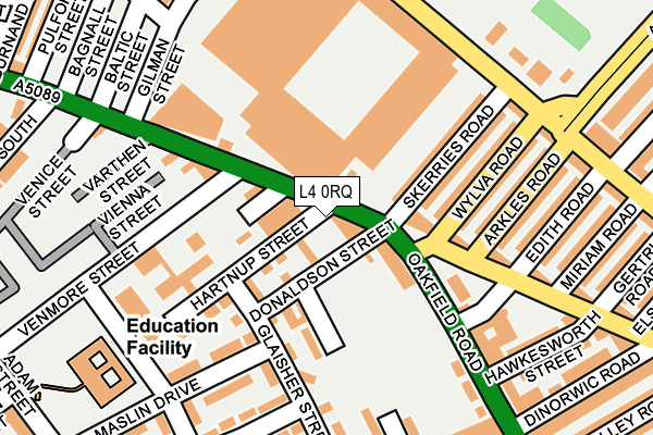 L4 0RQ map - OS OpenMap – Local (Ordnance Survey)