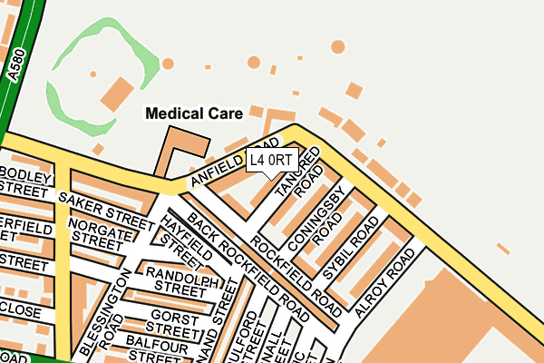 L4 0RT map - OS OpenMap – Local (Ordnance Survey)