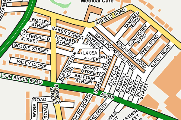 L4 0SA map - OS OpenMap – Local (Ordnance Survey)