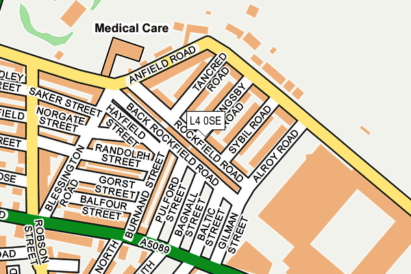 L4 0SE map - OS OpenMap – Local (Ordnance Survey)
