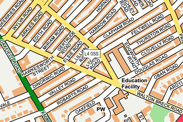 L4 0SS map - OS OpenMap – Local (Ordnance Survey)