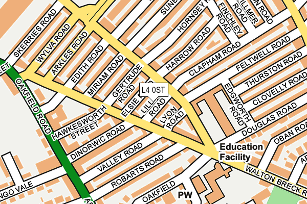 L4 0ST map - OS OpenMap – Local (Ordnance Survey)
