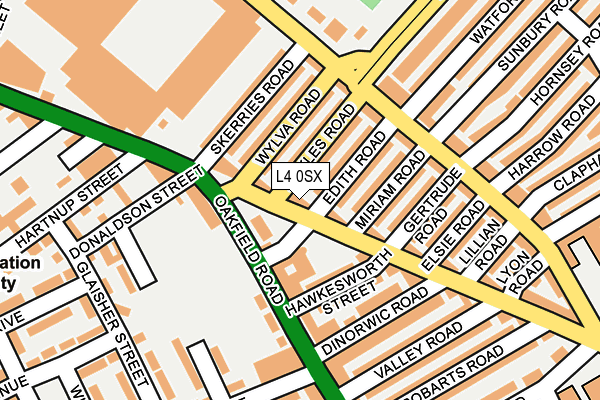 L4 0SX map - OS OpenMap – Local (Ordnance Survey)