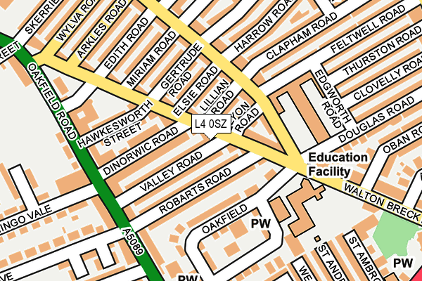 L4 0SZ map - OS OpenMap – Local (Ordnance Survey)