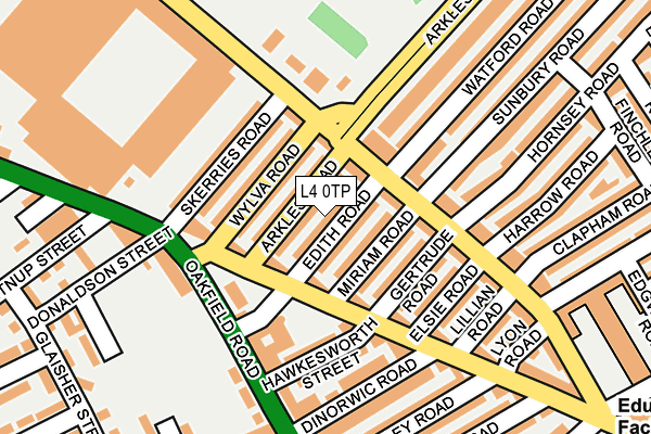 L4 0TP map - OS OpenMap – Local (Ordnance Survey)