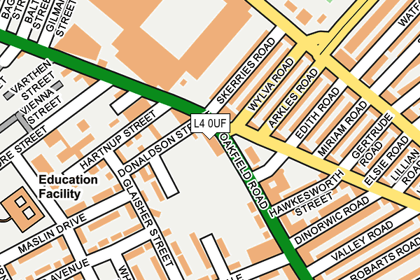 L4 0UF map - OS OpenMap – Local (Ordnance Survey)