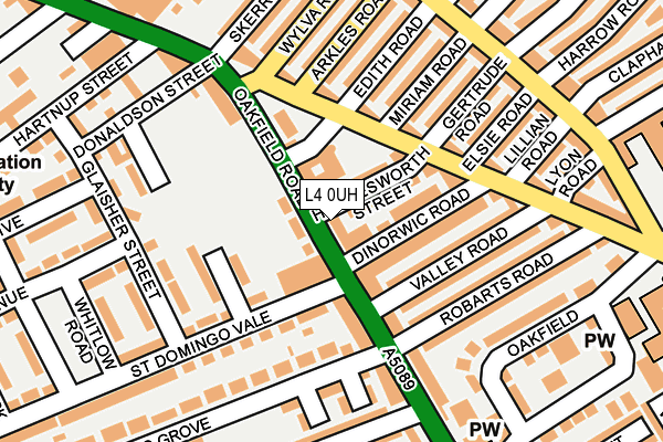 L4 0UH map - OS OpenMap – Local (Ordnance Survey)