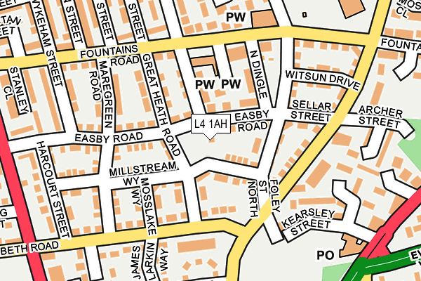 L4 1AH map - OS OpenMap – Local (Ordnance Survey)