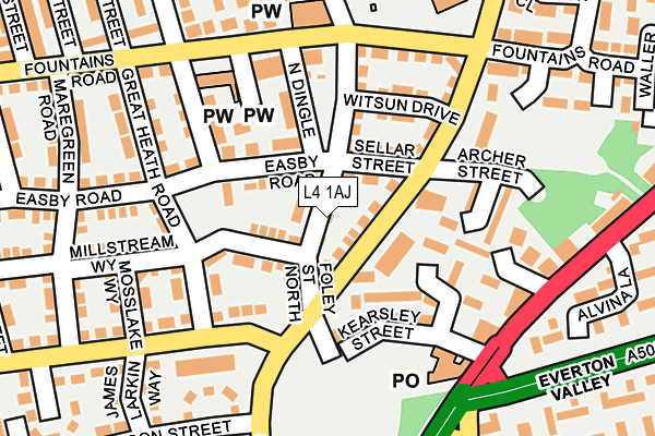 L4 1AJ map - OS OpenMap – Local (Ordnance Survey)