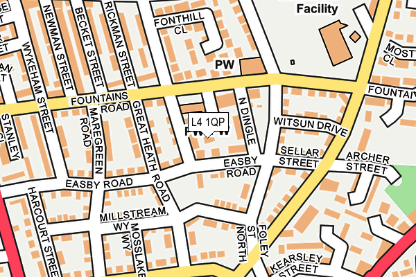 L4 1QP map - OS OpenMap – Local (Ordnance Survey)