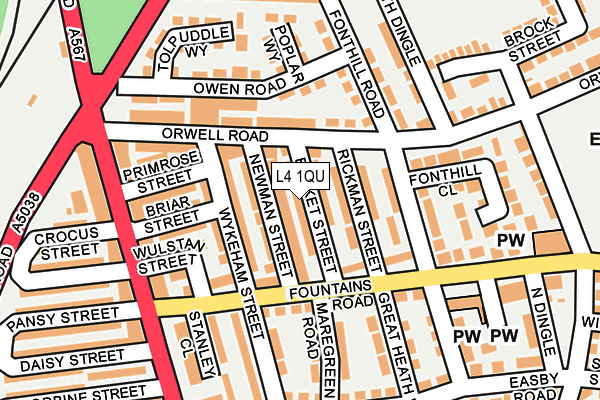L4 1QU map - OS OpenMap – Local (Ordnance Survey)