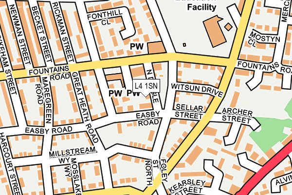 L4 1SN map - OS OpenMap – Local (Ordnance Survey)