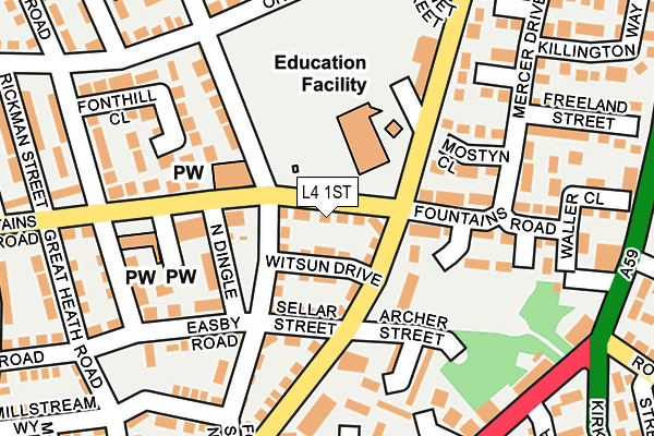 L4 1ST map - OS OpenMap – Local (Ordnance Survey)