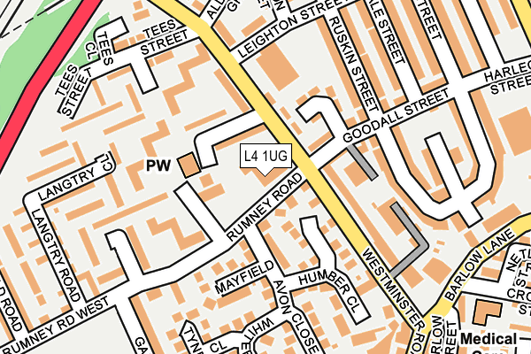 L4 1UG map - OS OpenMap – Local (Ordnance Survey)