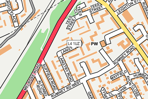 L4 1UZ map - OS OpenMap – Local (Ordnance Survey)