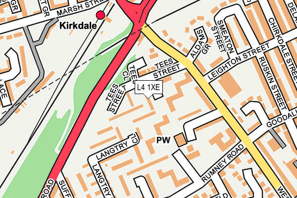 L4 1XE map - OS OpenMap – Local (Ordnance Survey)
