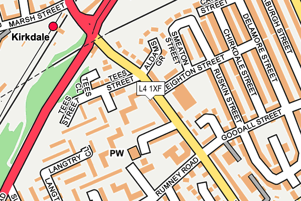 L4 1XF map - OS OpenMap – Local (Ordnance Survey)