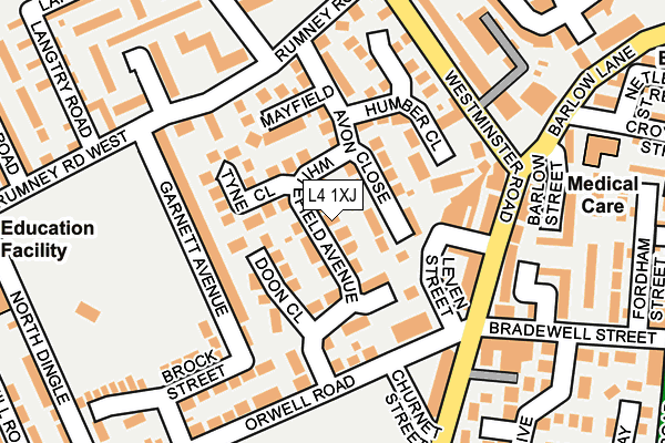 L4 1XJ map - OS OpenMap – Local (Ordnance Survey)
