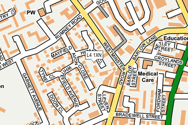 L4 1XN map - OS OpenMap – Local (Ordnance Survey)
