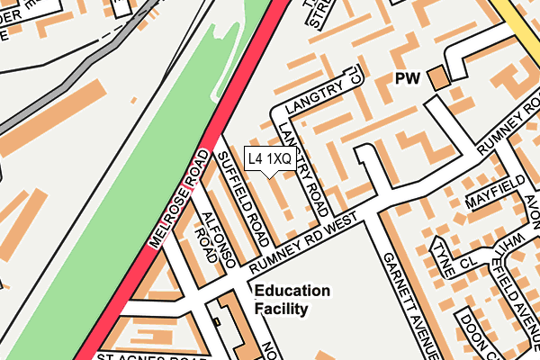 L4 1XQ map - OS OpenMap – Local (Ordnance Survey)