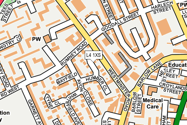 L4 1XS map - OS OpenMap – Local (Ordnance Survey)