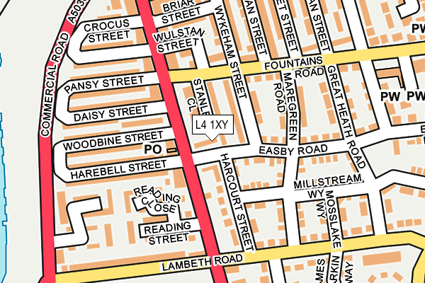 L4 1XY map - OS OpenMap – Local (Ordnance Survey)