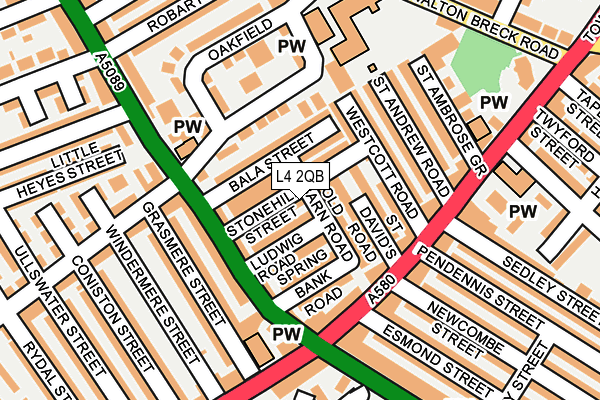 L4 2QB map - OS OpenMap – Local (Ordnance Survey)