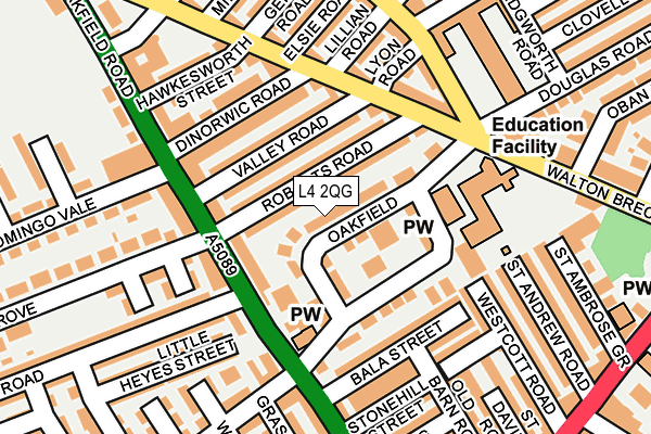 L4 2QG map - OS OpenMap – Local (Ordnance Survey)