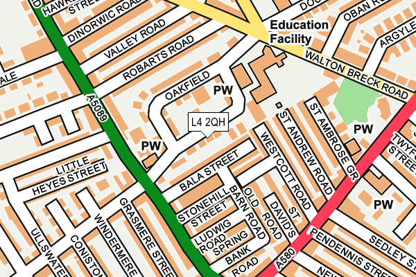 L4 2QH map - OS OpenMap – Local (Ordnance Survey)