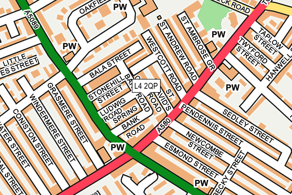 L4 2QP map - OS OpenMap – Local (Ordnance Survey)