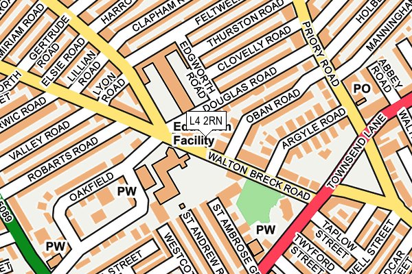 L4 2RN map - OS OpenMap – Local (Ordnance Survey)