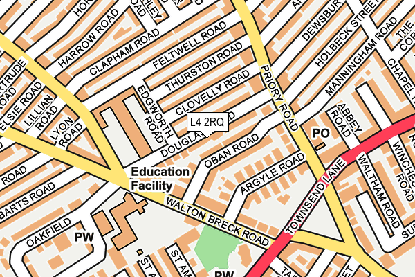 L4 2RQ map - OS OpenMap – Local (Ordnance Survey)