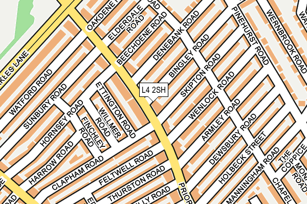 L4 2SH map - OS OpenMap – Local (Ordnance Survey)
