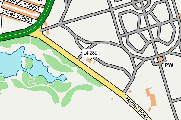 L4 2SL map - OS OpenMap – Local (Ordnance Survey)