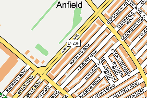 L4 2SP map - OS OpenMap – Local (Ordnance Survey)