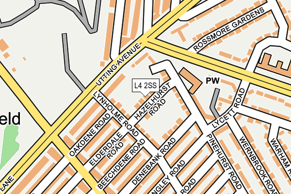 L4 2SS map - OS OpenMap – Local (Ordnance Survey)