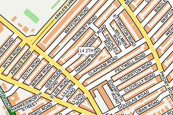L4 2TH map - OS OpenMap – Local (Ordnance Survey)