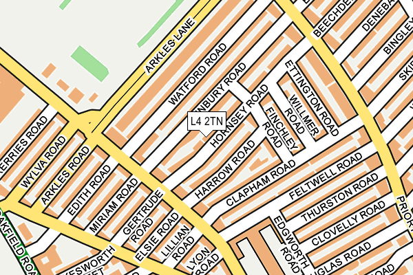 L4 2TN map - OS OpenMap – Local (Ordnance Survey)