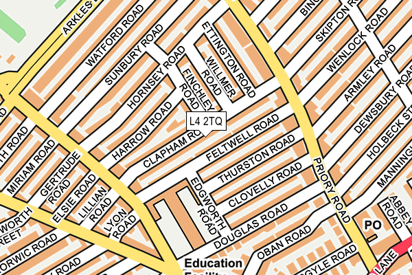 L4 2TQ map - OS OpenMap – Local (Ordnance Survey)