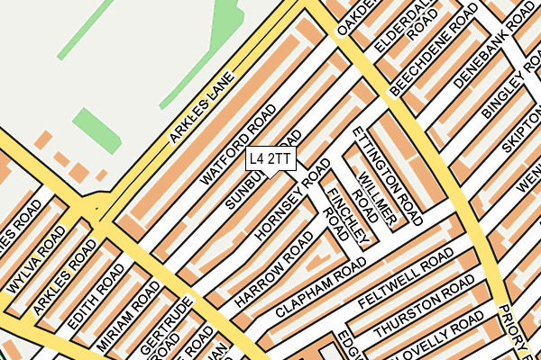 L4 2TT map - OS OpenMap – Local (Ordnance Survey)