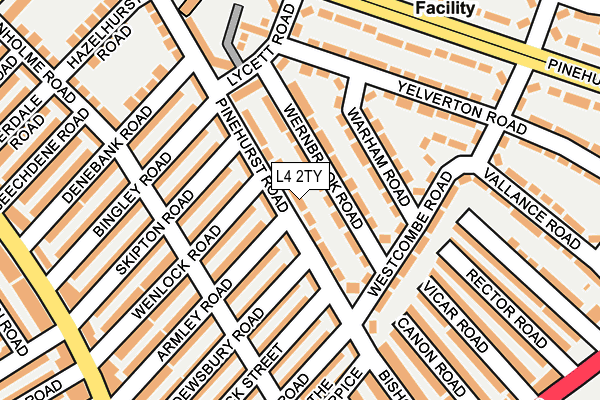 L4 2TY map - OS OpenMap – Local (Ordnance Survey)