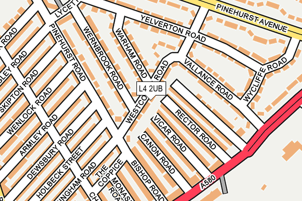 L4 2UB map - OS OpenMap – Local (Ordnance Survey)