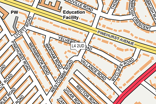L4 2UD map - OS OpenMap – Local (Ordnance Survey)