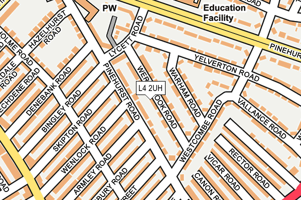 L4 2UH map - OS OpenMap – Local (Ordnance Survey)