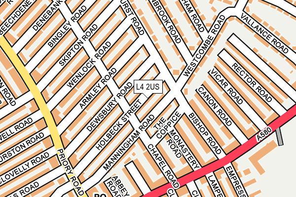 L4 2US map - OS OpenMap – Local (Ordnance Survey)