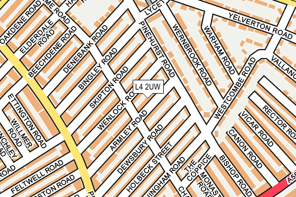 L4 2UW map - OS OpenMap – Local (Ordnance Survey)