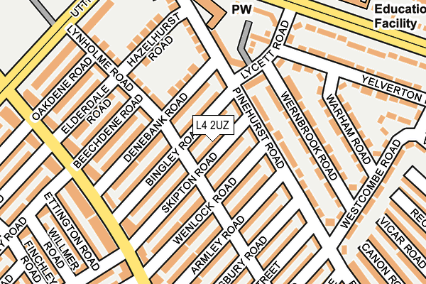 L4 2UZ map - OS OpenMap – Local (Ordnance Survey)