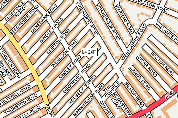 L4 2XF map - OS OpenMap – Local (Ordnance Survey)