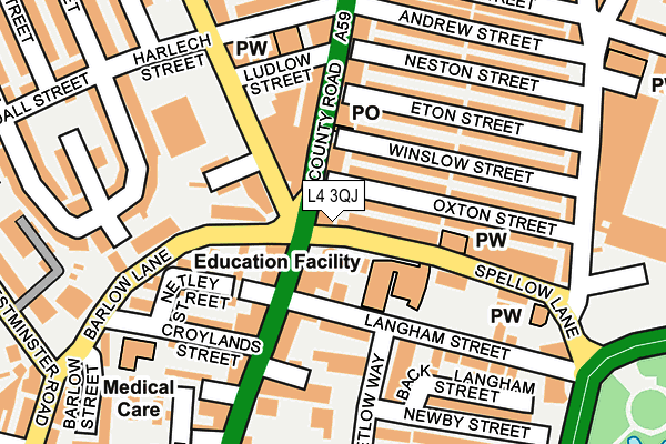 L4 3QJ map - OS OpenMap – Local (Ordnance Survey)